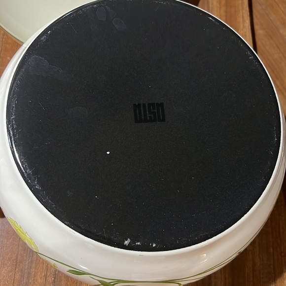 Vintage Asta Trumpet Squash Germany Enamel Dutch Oven Cookware 2QT 7" Pot w/lid - Picture 5 of 6